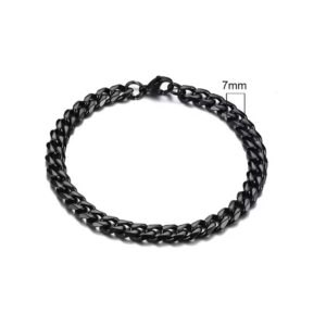 Herre Armbånd sort stål 102032-B