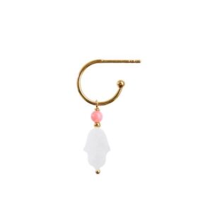 Stine A Sweet Hamsa with Coral ørering 1393-02-S