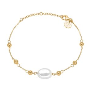 Aagaard - Armbånd Forgyldt med Barok Perle