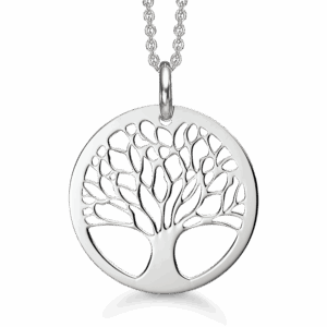 Støvring Design sølv halskæde med Livets træ