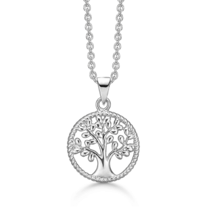 Støvring Design sølv halskæde med Livets træ