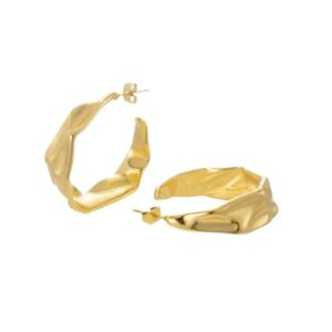 Øreringe vandfast forgyldt stål