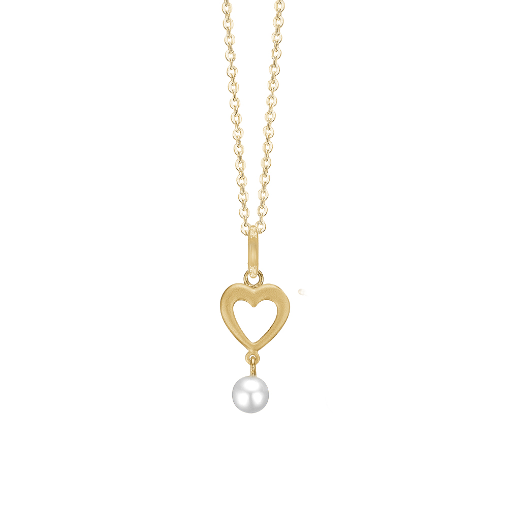 Aagaard Halskæde 8 kt. vedhæng med perle 1680-G8-22-45