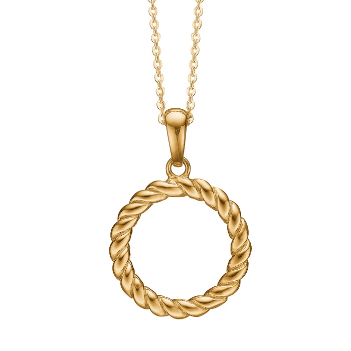 Aagaard Halskæde med snoet cirkel 1680-G8-25-45