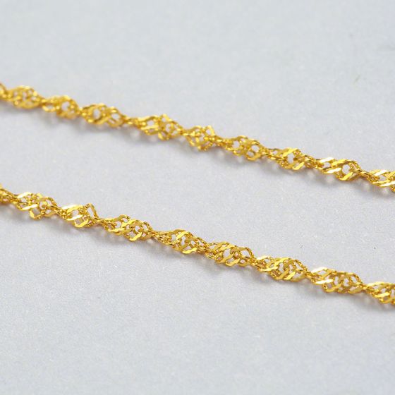 Donnatella - halskæde singapore forgyldt sølv