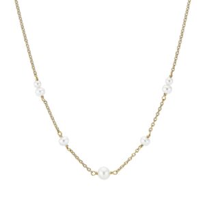 Lund Copenhagen 8 kt. guld halskæde med perler 3021369-33