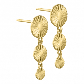 Aqua Dulce - Line Coin øreringe i forgyldt