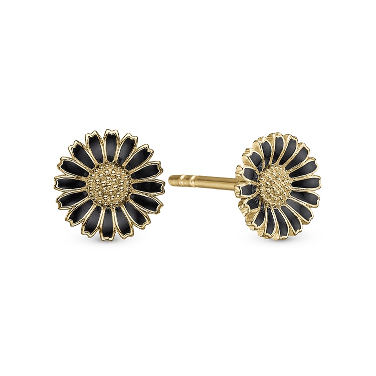 Christina Marguerite Black 8mm Øreringe 671-G124