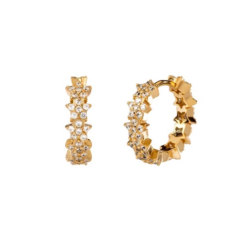 "Stina" øreringe forgyldt sølv