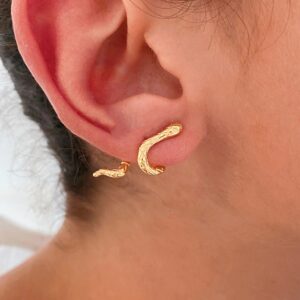 Donnatella - Øreringe Boa i forgyldt