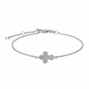 Siersbøl - Rhod. sølv armbånd dagmarkors 80250750900