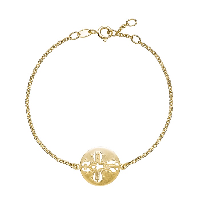 Lund Copenhagen - Armbånd med dagmarkors i forgyldt