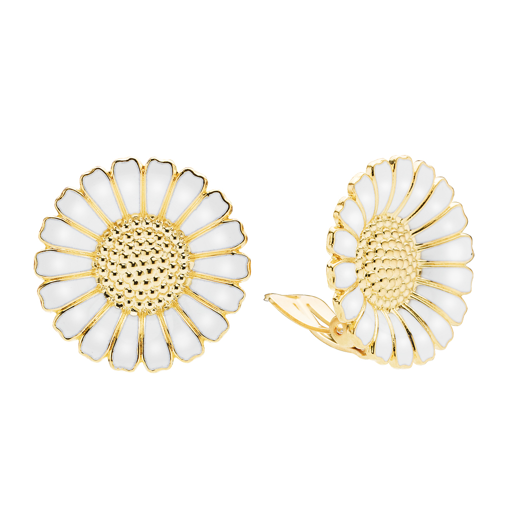 Lund Copenhagen - Marguerit Øreclips - Forgyldt