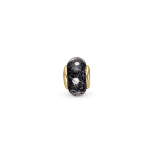 Christina - Sparkling Black Globe charm