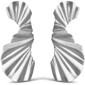 Enamel Big Wave sølv øreringe E155SM