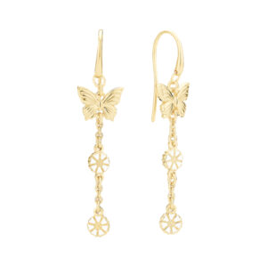 Lund Copenhagen marguerit sommerfugl øreringe 9095101-2-M