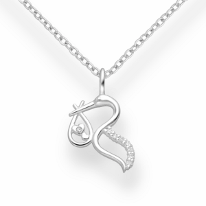 Mor og Barn vedhæng svane i sølv