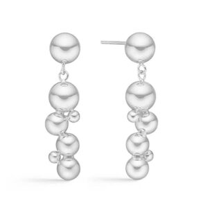 Randers Sølv Elegante kugleøreringe 240613