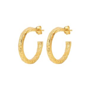 Hultquist - City hoops øreringe i forgyldt