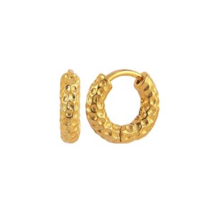 Hultquist - Florence hoops  øreringe i forgyldt