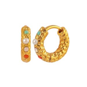 Hultquist - Florence hoops øreringe i forgyldt