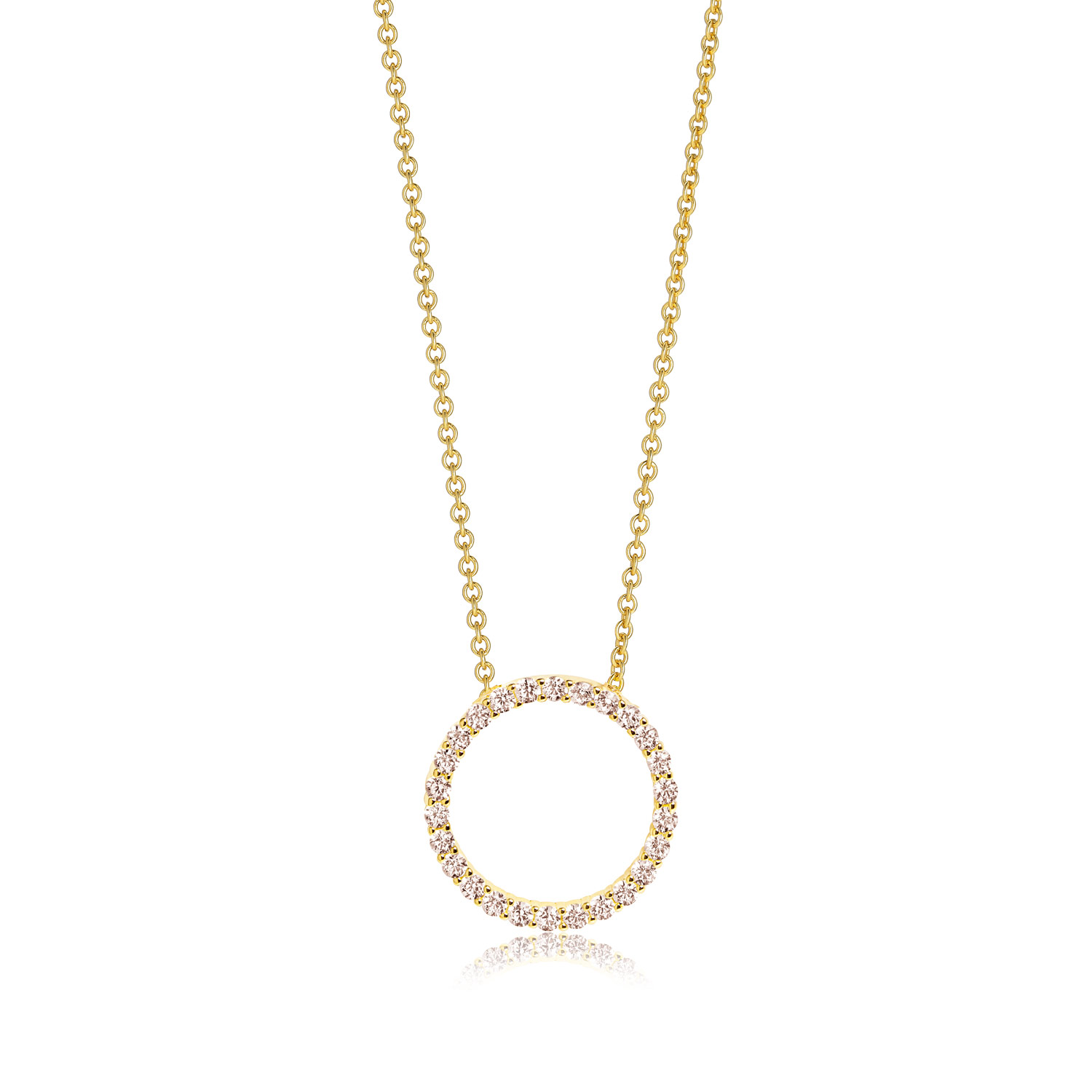 Sif Jakobs Biella halskæde i forgyldt SJ-P3120-CZ(YG)