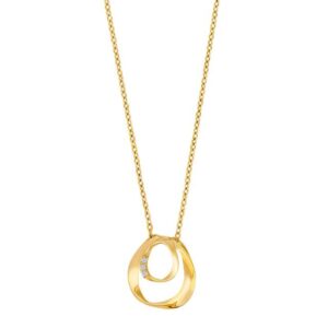 Siersbøl halskæde 14 kt. med diamanter 20552180500