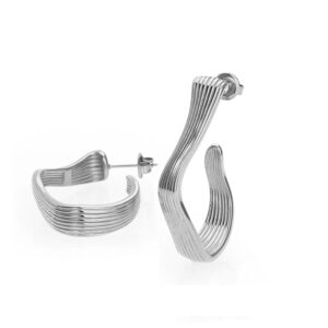 Silke x Sistie 2nd Creoler Large Stål zx1019sws