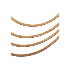 Snake halskæde vandfast forgyldt stål 163003