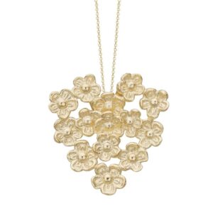 Aagaard 8 kt. halskæde med blomster 1680-g8-42-45