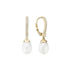 Aagaard - Øreringe 8 kt. guld med perler