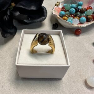 Donnatella tiger eye sten 10 mm.