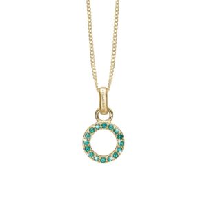 Christina Green CZ Circle Vedhæng 680-G118Green