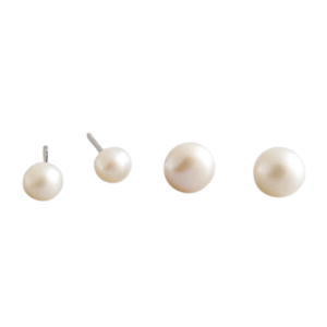 Donnatella øreringe sølv med perler 6 mm.