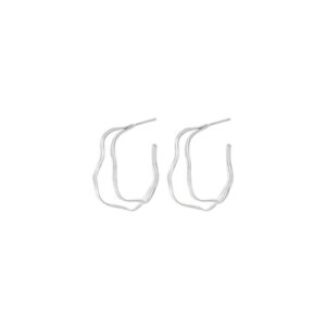 Pernille Corydon Small Double Wave Hoops E-458-S