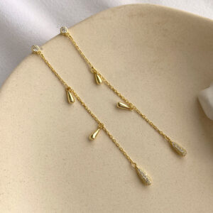 Donnatella -  øreringe forgyldt sølv