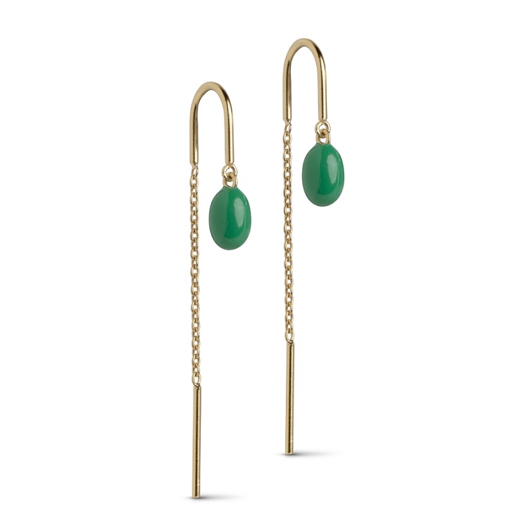 Enamel Eleanor Grass Green øreringe E280GM