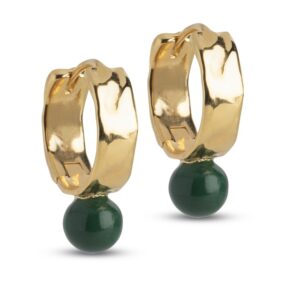 Enamel Avaya øreringe E389Gpetrolgreen