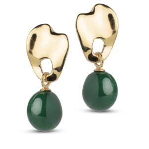 Enamel Aida øreringe E383Gpetrolgreen