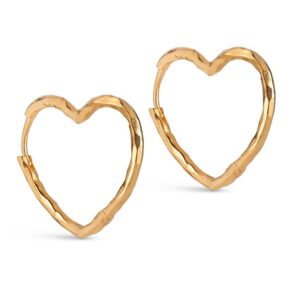 Enamel Organic Heart medium øreringe E414GM
