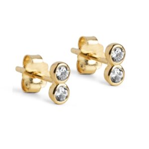 Enamel Twin CZ øreringe E379G