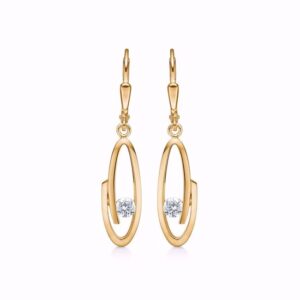 Guld øreringe i 8 kt.