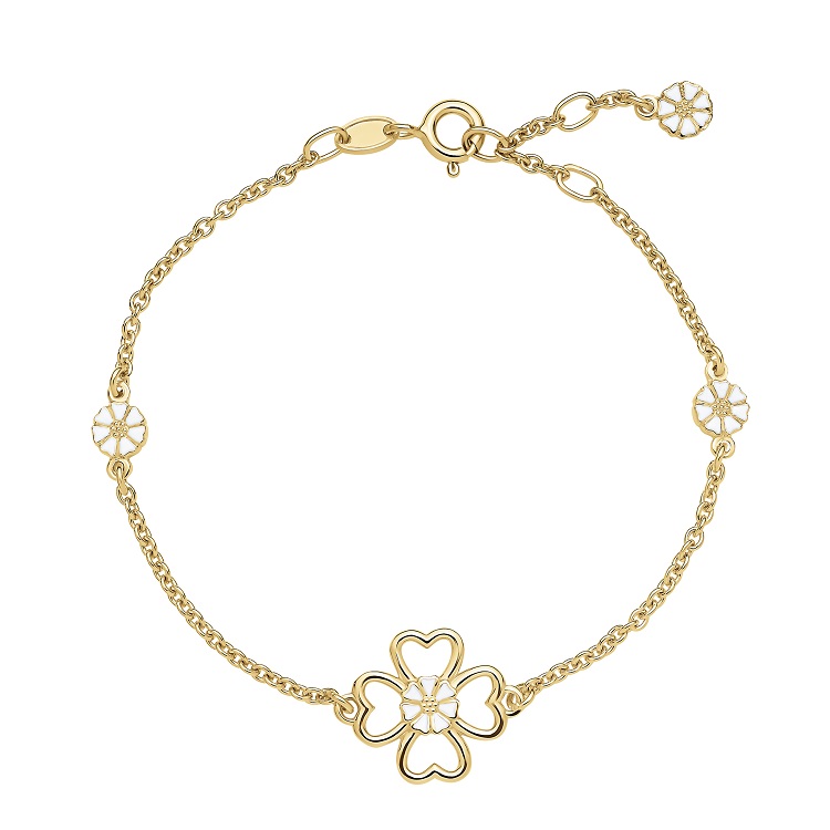 Lund Copenhagen marguerit armbånd med kløver 9015089-M