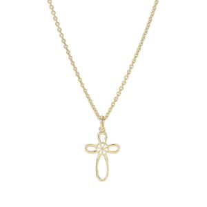 Lund Copenhagen marguerit halskæde med kors 9025092-M