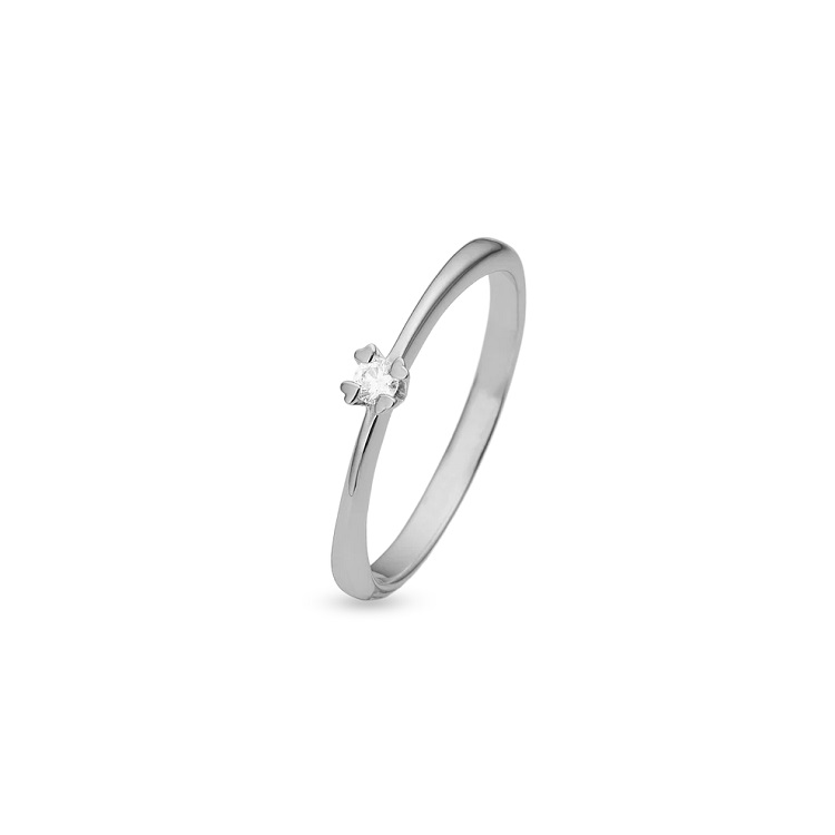 Mary sølv ring 0,05 ct. labgrown diamant 21647705