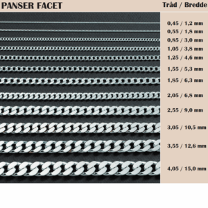 BNH Sølv Panser halskæde SP04538F
