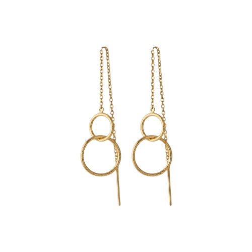 Pernille Corydon Double Plain øreringe E-239-GP