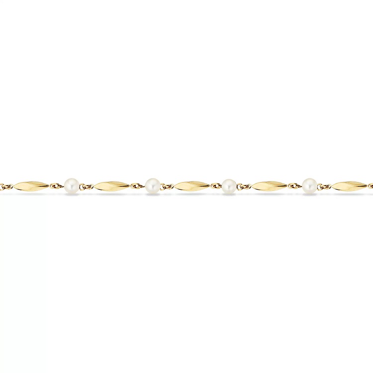 Scrouples armbånd 8 kt. guld og perler 33143