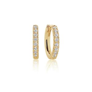 Sif Jakobs - Ellera Medio øreringe i forgyldt med hvide sten