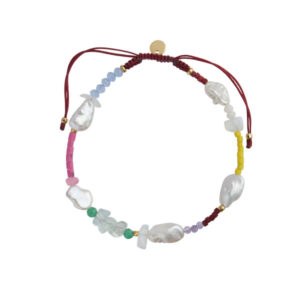 Stine A Eldorado Armbånd Venice Beach Mix & Burgundy Ribbon 3200-02-OS